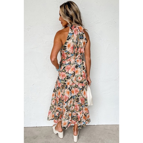 Boho Floral Halter Maxi - Picture 2 of 2